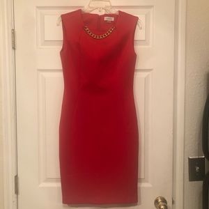 Red Calvin Klein Dress